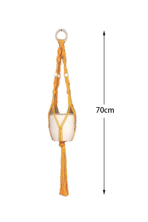 Maceta colgante/ Woven Hanging Basket Hanging Rope Hanging Basket Plant Pot Green Plant Net Pocket Balcony