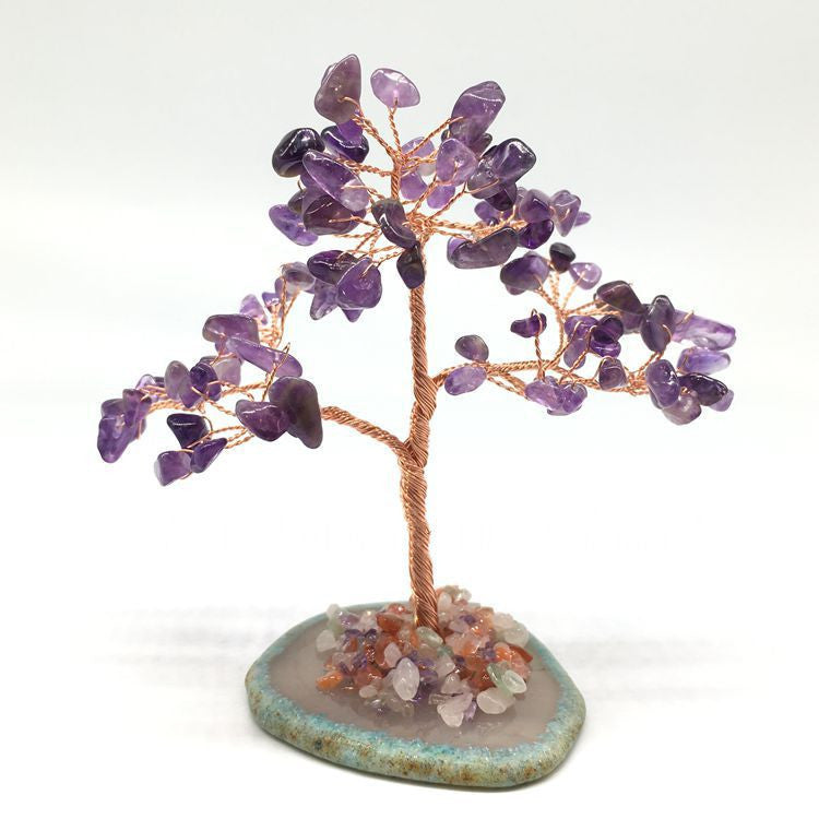 Arbol Agata Natural / Natural Agate Citrine Japanese Plant Tree