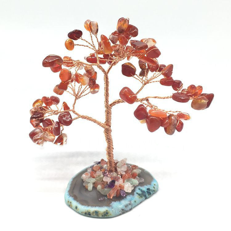 Arbol Agata Natural / Natural Agate Citrine Japanese Plant Tree