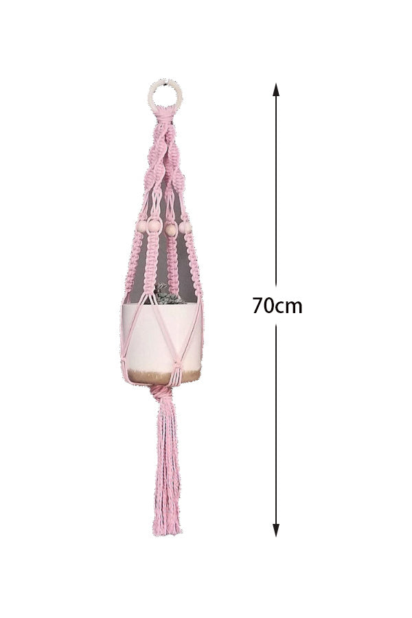Maceta colgante/ Woven Hanging Basket Hanging Rope Hanging Basket Plant Pot Green Plant Net Pocket Balcony