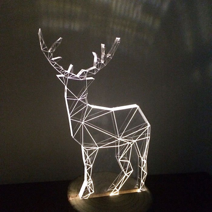 Lampara LED de ciervo Cervatillo/ Transparent Fawn LED light