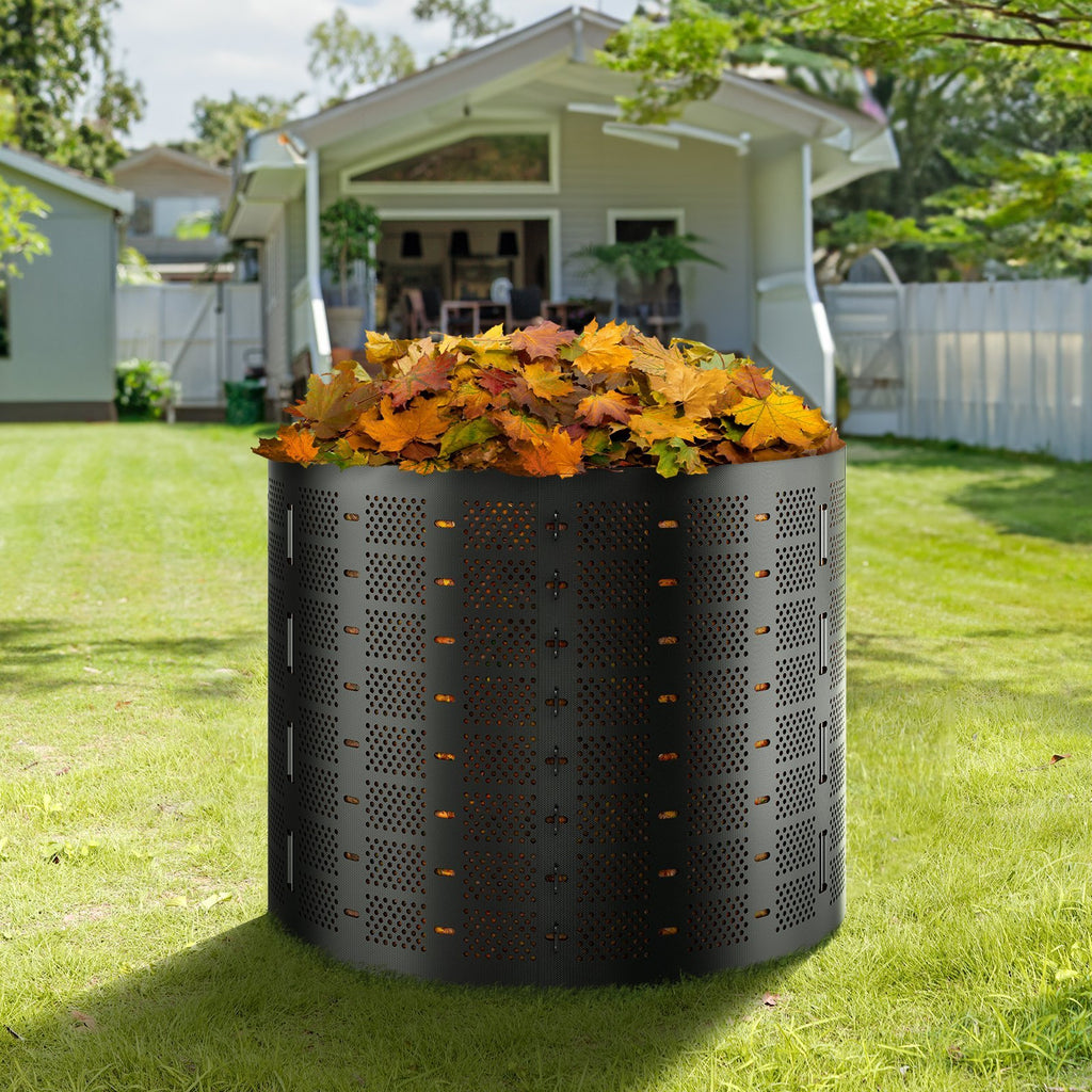 Compost Bin 220 Gallon, Outdoor Expandable Composter, Easy To Setup  Large Capacity Composting Bin, Fast Creation Of Fertile Soil