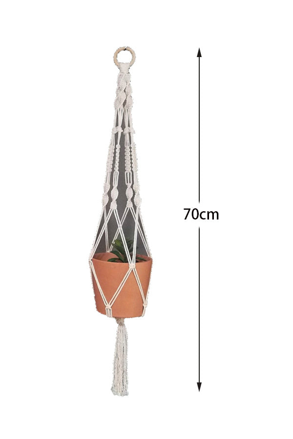 Maceta colgante/ Woven Hanging Basket Hanging Rope Hanging Basket Plant Pot Green Plant Net Pocket Balcony