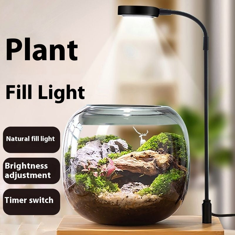 Lampara de escritorio para planta acuática/ Led Micro Landscape Fish Tank Plant Four Seasons Desktop Water Plant Lamp